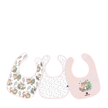 Kikka Boo Cotton Bibs Set - Savanna Pink - 3 st