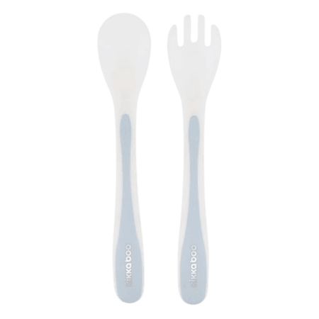 Kikka Boo Spoon and Fork Set – Blå