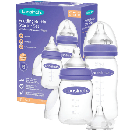 Lansinoh Feeding Bottle Starter Set – 3 stk