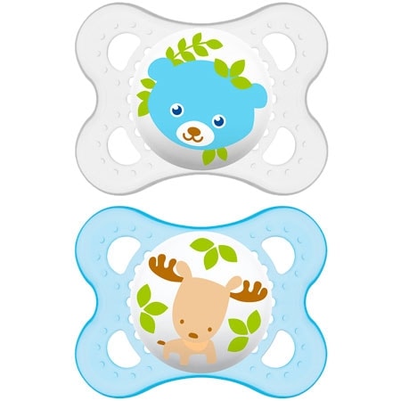 MAM Nature 0+ månaders napp Blå - 2 st