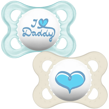 MAM Style Napp I Love Daddy Blå - 2 st