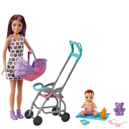 Mattel Barbie Skipper Barnvakt med Barnvagn