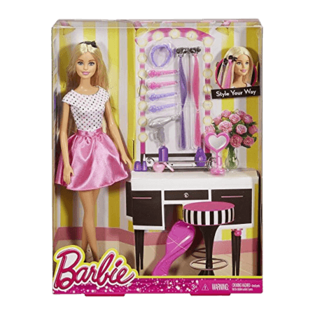 Barbie Barbiedocka med hårtillbehör