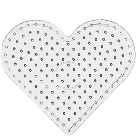 Creotime Jumbo Transparent Hjärtpärlplatta - 17 5x15cm