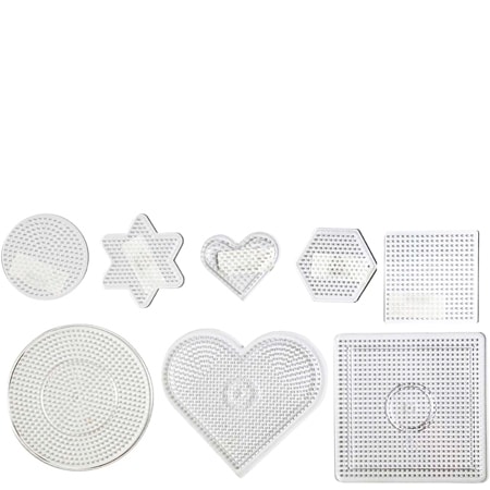 Creotime Transparent pärlplattsset - 8 st