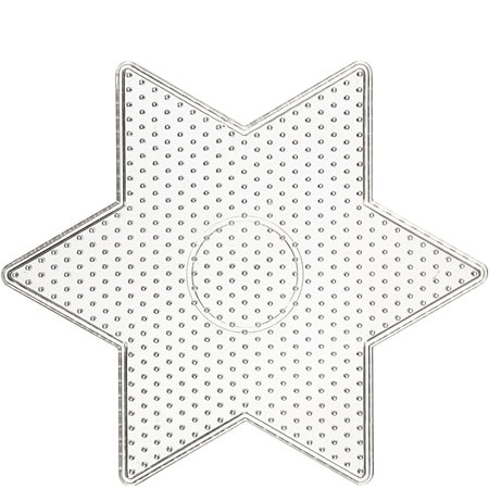 Creotime Transparent stjärnpärlplatta - 15x15cm