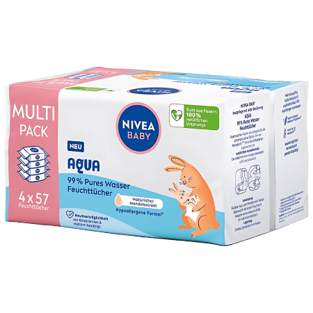 Nivea Baby 99% Våtservetter – 4x57 st