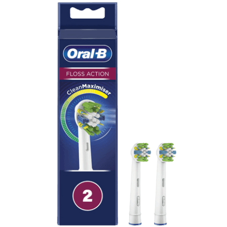 Ora-B Floss Action-tandborsthuvuden - 2 st