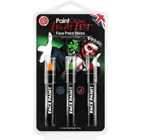 PaintGlow Fright Fest Paint Sticks Ansiktsfärg - 3 st