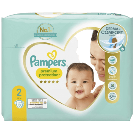 Pampers Premium Protection Storlek 2 (4-8 kg) 30 st.