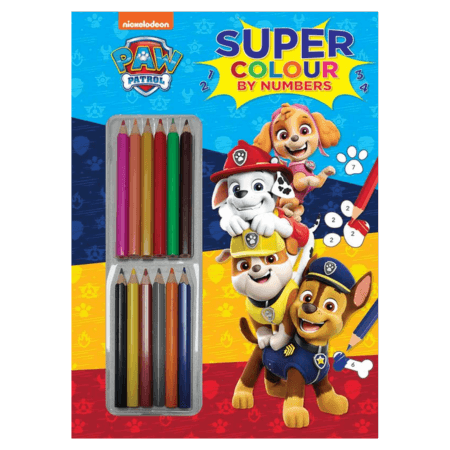 PAW Patrol Super Färglägg efter Nummer Bok