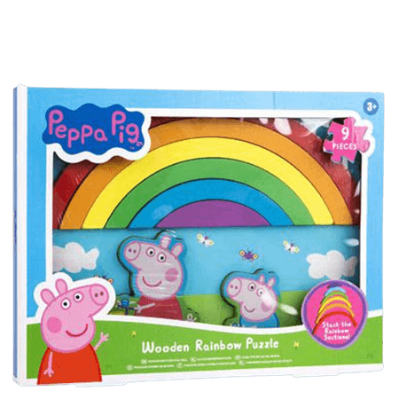 Peppa Pig Trä Regnbågspussel