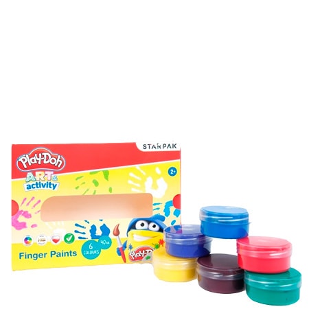 Play-Doh Fingerfärg - 6 st