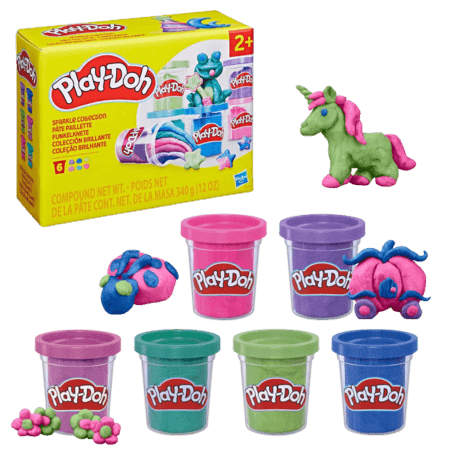 Play-Doh Glittrig Modellera Set – 6 Delar