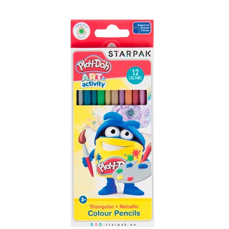 Play-Doh Metalliska kritor - 12 st