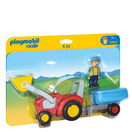 Playmobil 1.2.3 Traktor med Släp