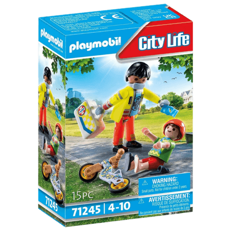 Playmobil City Life Ambulanssjukvårdare med Patient Lekset