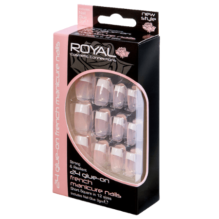 Royal konstnaglar Fransk manikyr 24 st