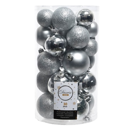 Decoris Season Silver julgranskulsset - 30 st