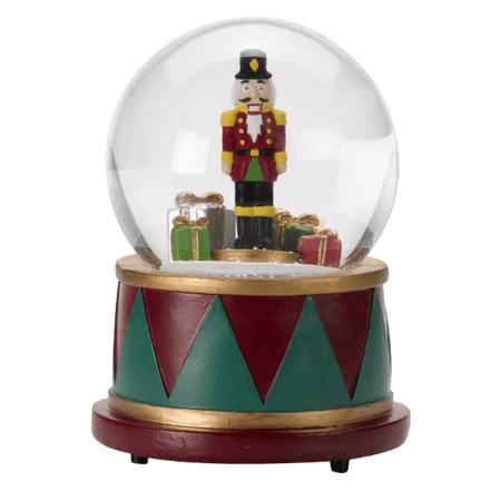 Three Kings Musikalisk LED Snöglob Nötknäppare - 10cm