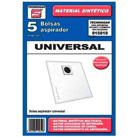 Tecnhogar Universella dammsugarpåsar - 5 st