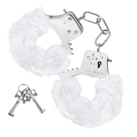 Temptasia Manschetter i plyschpäls - Vit