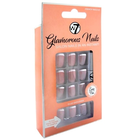 W7 Glamorous Nails Franska naglar - 24 st