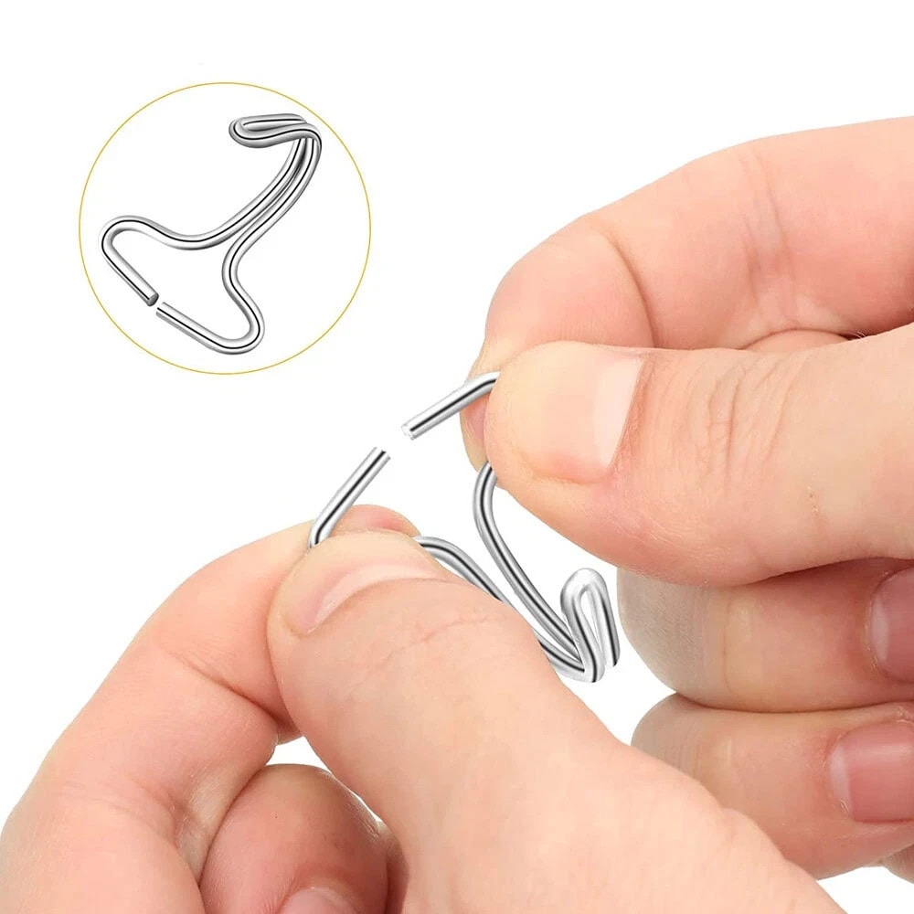 10PCS Car Seat Cover Plum Plate Metal Hooks Card Fixed Chuck Fastener Accessory