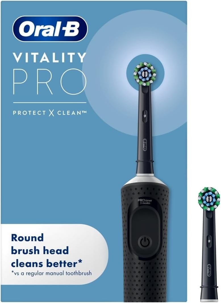 Oral-B Vitality Pro Electric Toothbrush 2 Heads 3 Modes UK Plug