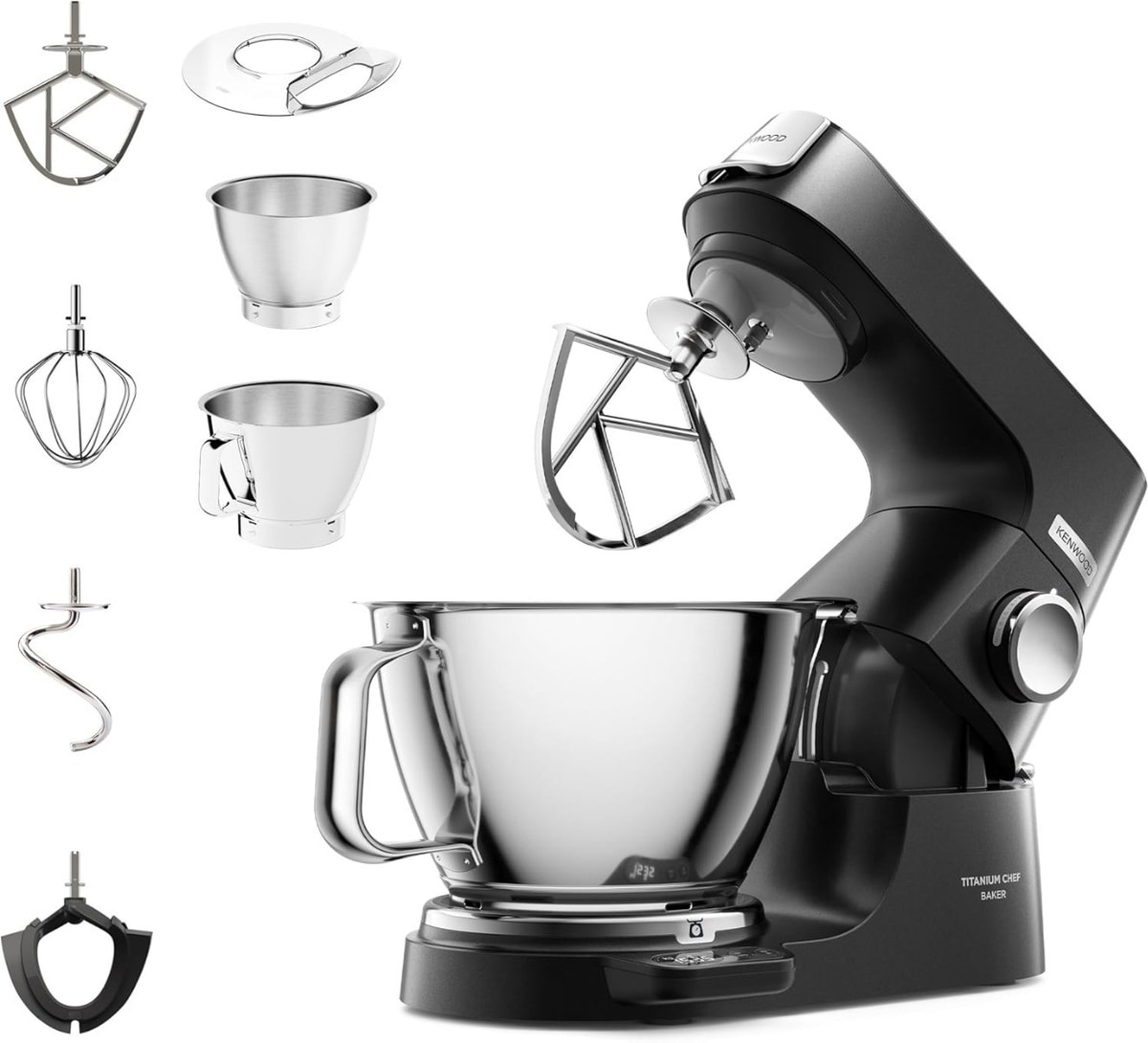 Kenwood KVC85.004BK Titanium Chef Baker Stand Mixer 5L Kitchen Machine - Black