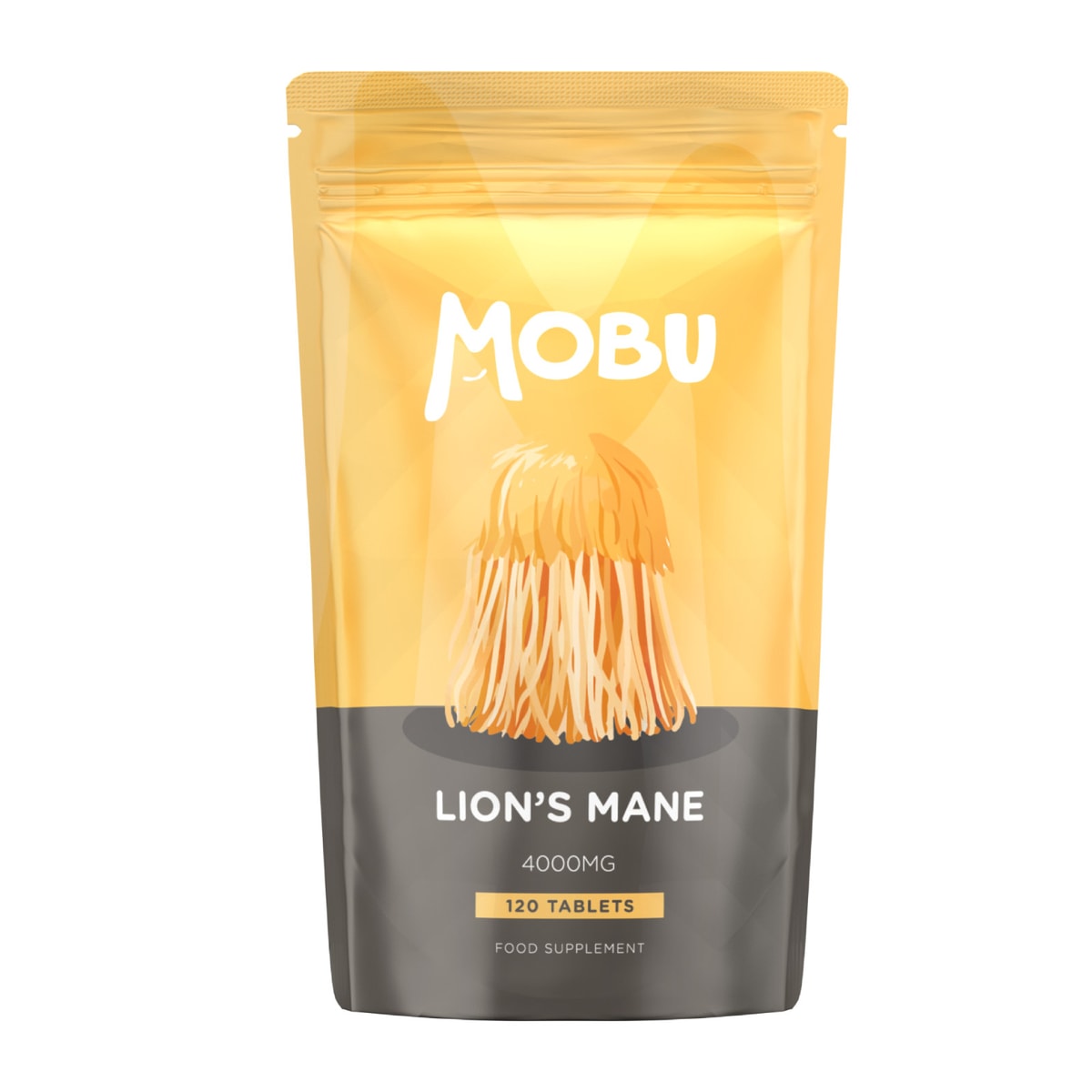 Lions Mane Supplement 4000mg with Vitamin B1 & Black Pepper - 120 Tablets MOBU