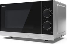 Sharp YC-PS201AU-S Manual Microwave Oven 20L Defrost Function 700w Silver
