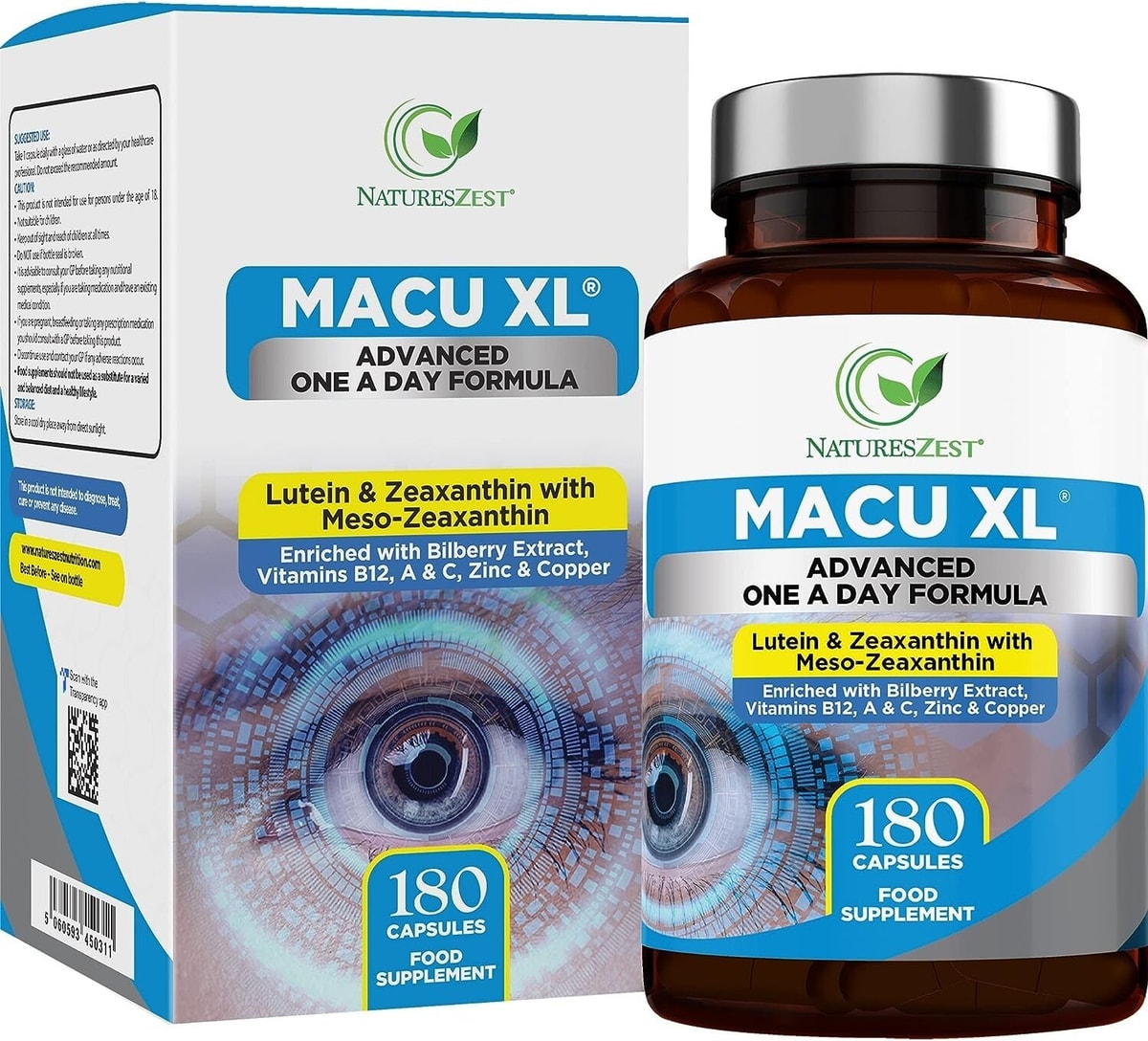 Lutein Zeaxanthin Capsules for Vision Health Eye Vision Supplements 6 Mos Supply