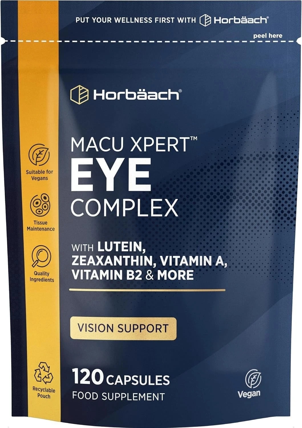 Eye Supplement | Lutein, Zeaxanthin & Bilberry, Vitamins A, B12 & Zinc Complex