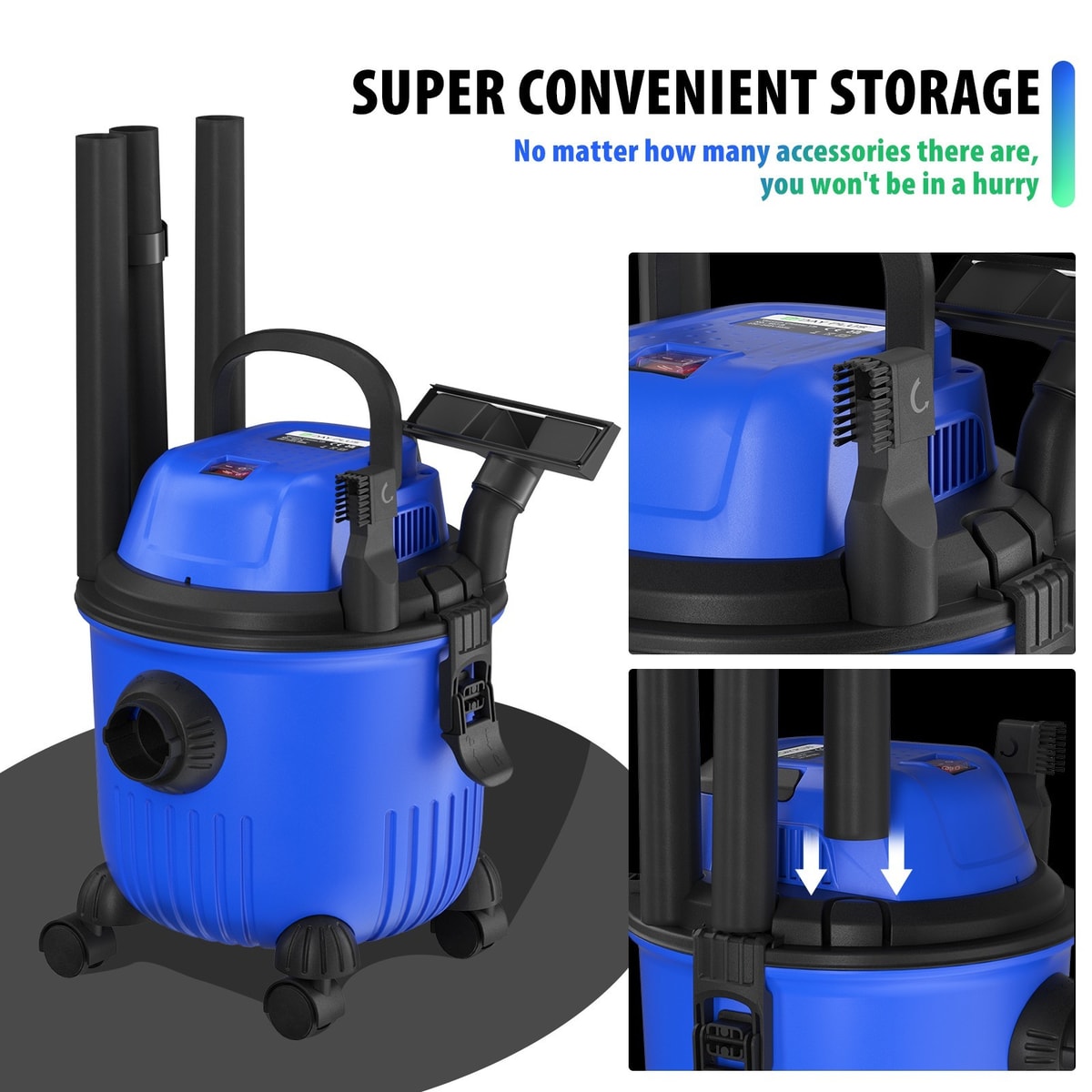 3000W Bagless Compact Cylinder Vacuum Cleaner Hoover 1.5L 30Kpa Power