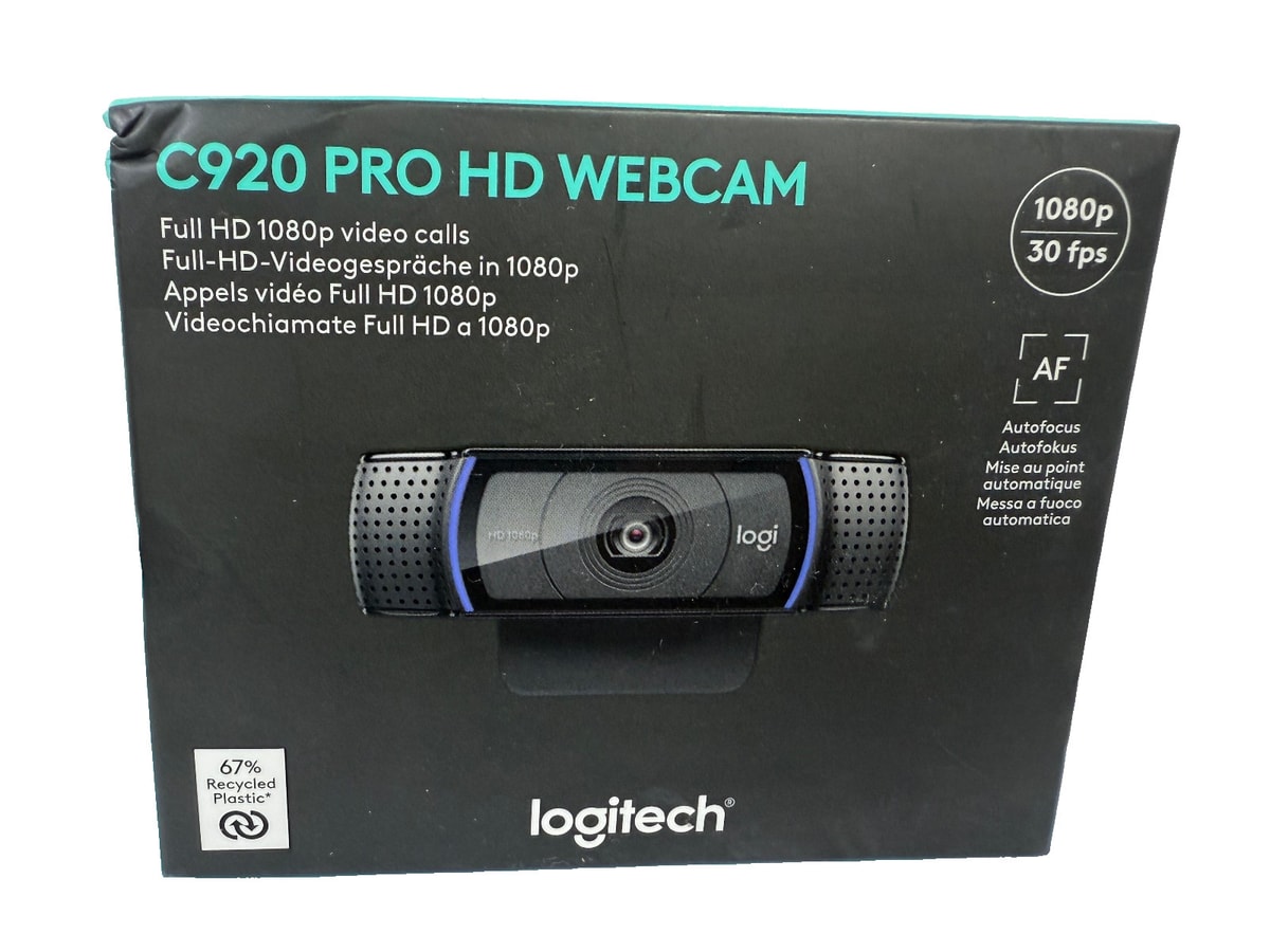 Logitech C920 Pro Full HD Webcam Black 1080p 30fps Brand New Boxed Windows Mac