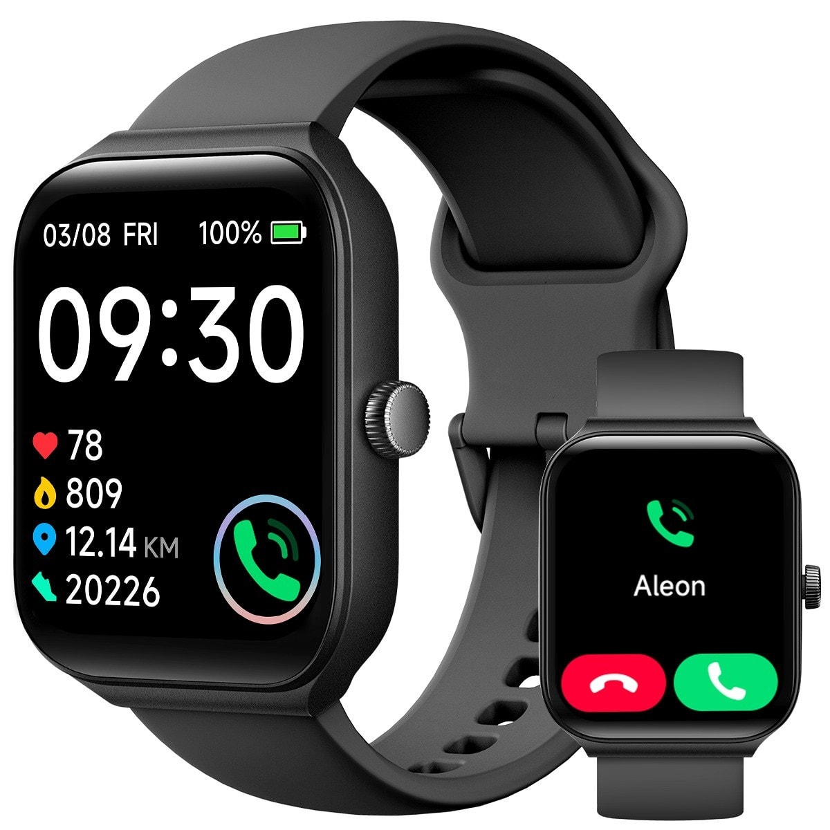 Smart Watch for Women/ Men 1.95" Fitness Tracker Watch Compatible Android iOS
