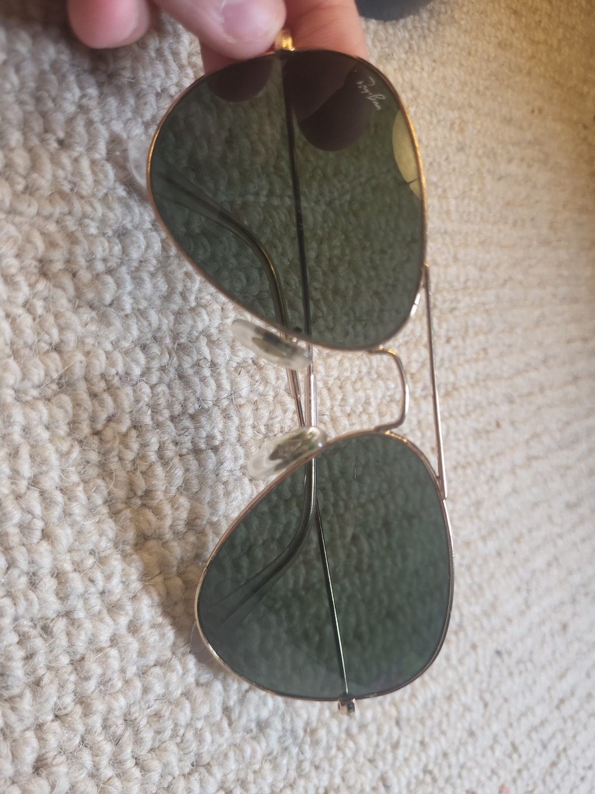Ray-Ban B&L Men's Vintage Gold Frame HA7488 USA Aviator Sunglasses