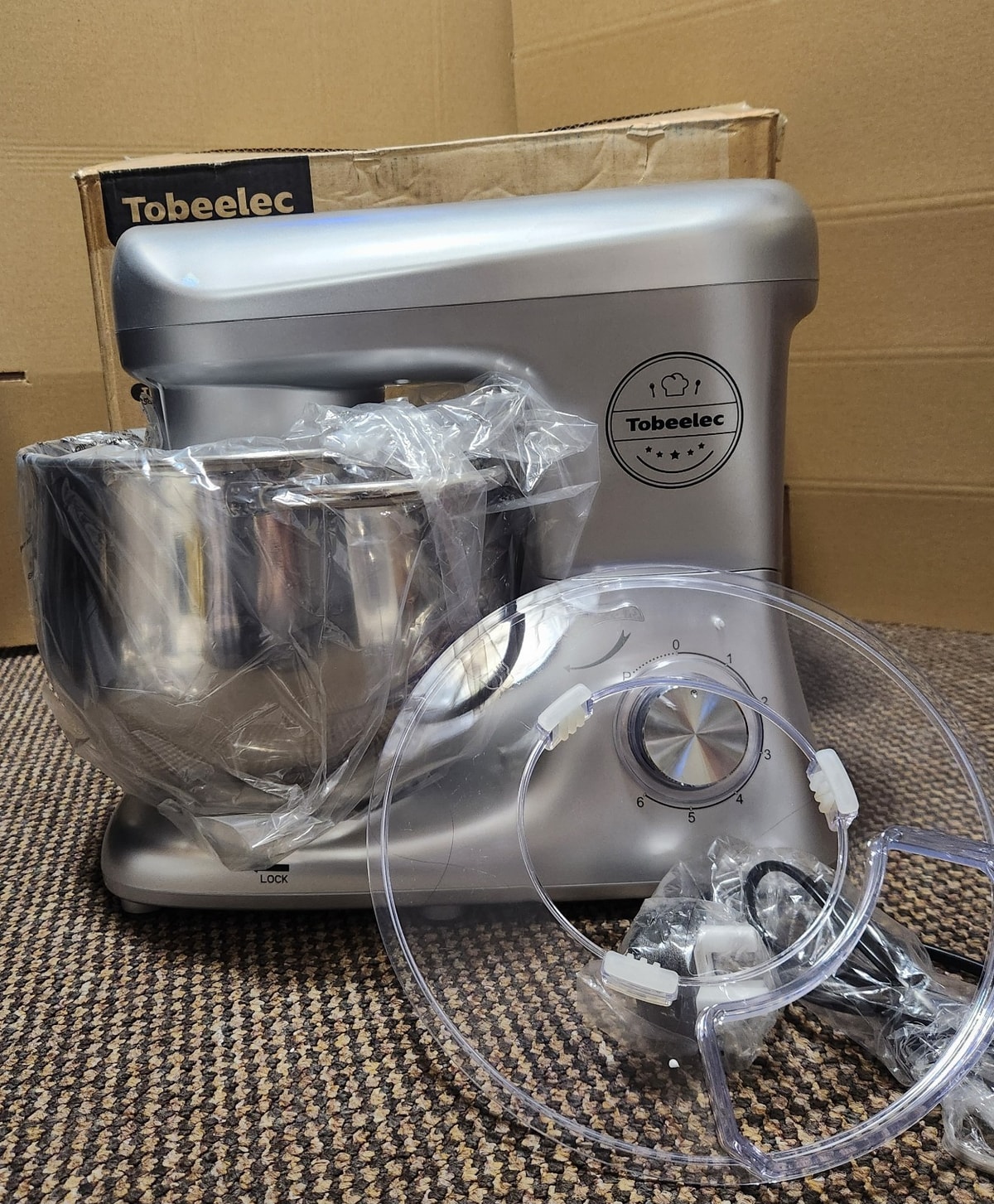 Tobeelec 8.4QT / 8L Stand Mixer Baking Electric Kitchen Cake Mixer Dough Hook