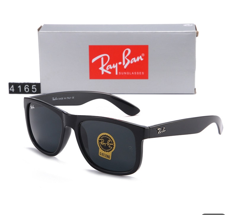 2026 New Unisex Adults Ray-Ban Justin 4165 Sunglasses - Black/gery UK STOCK