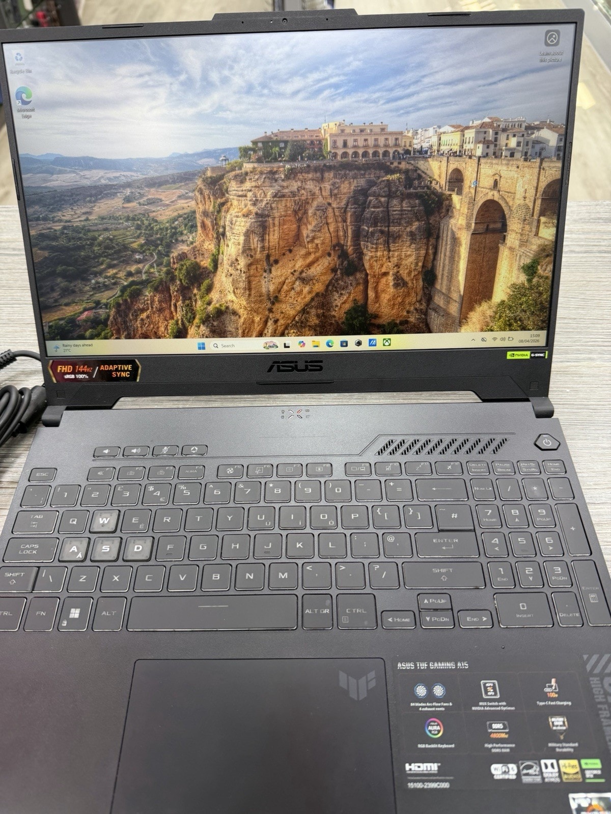 ASUS TUF Gaming A15 Laptop RTX 4060 Ryzen 7 7735HS 16GB 512GB FHD 144Hz