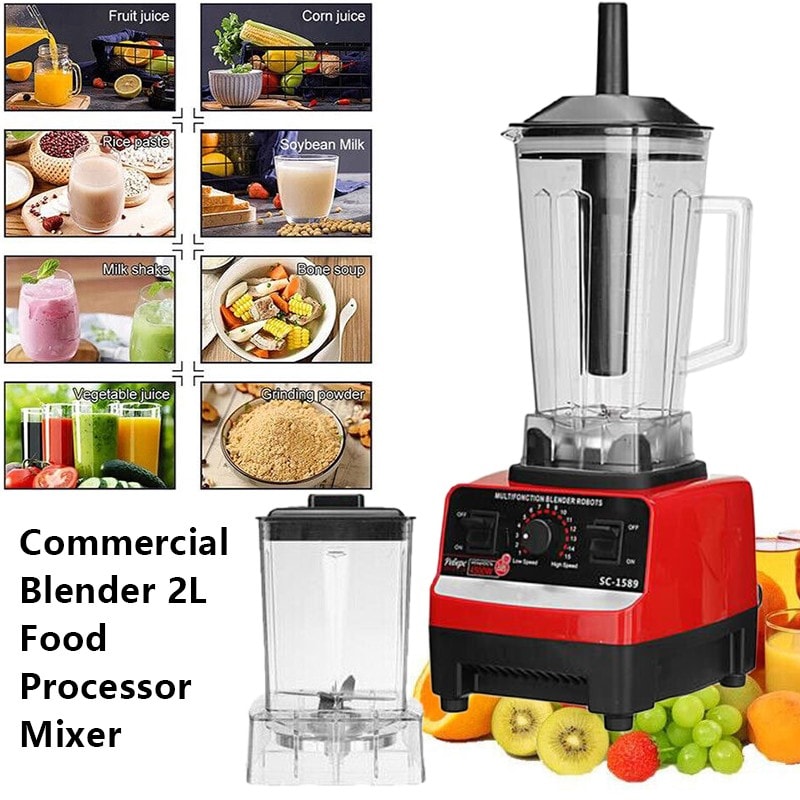 Commercial 2L Food Blender Mixer Grinder 4500W Powerful