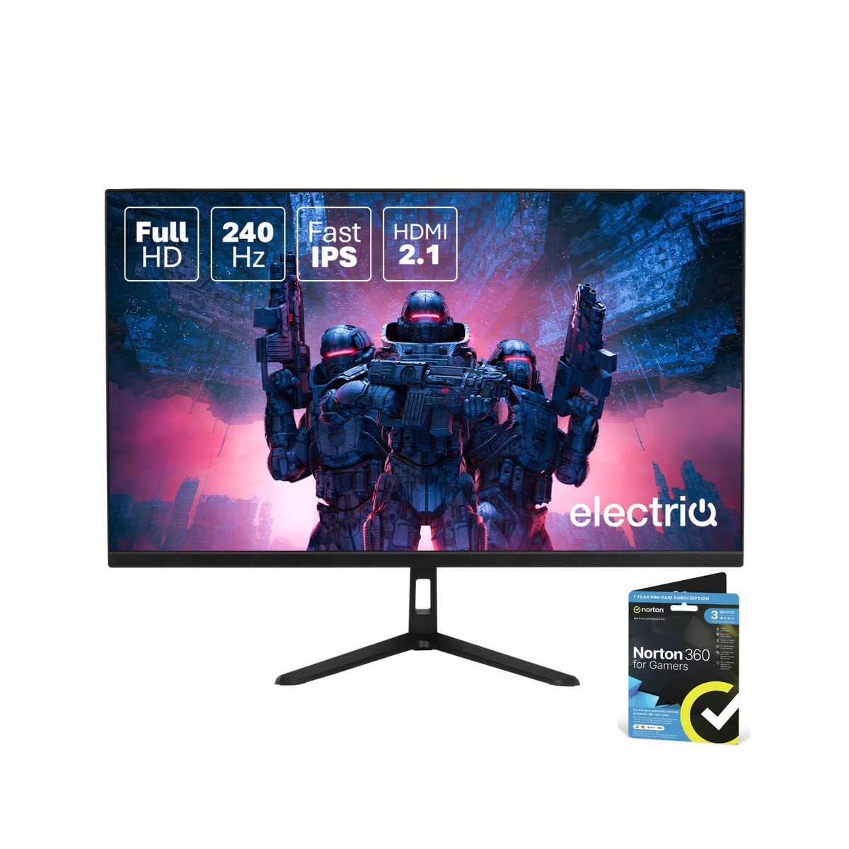 electriQ 24'' Fast IPS Full HD 240Hz Gaming Monitor eiq-24FHD240IPS