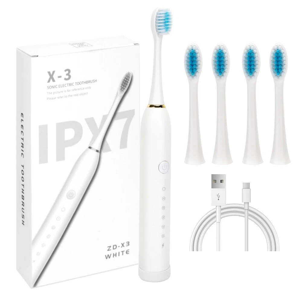 Toothbrush Electric Rechargeable Pro Rotating Brush Oral-B Heads Timer Modes Usb