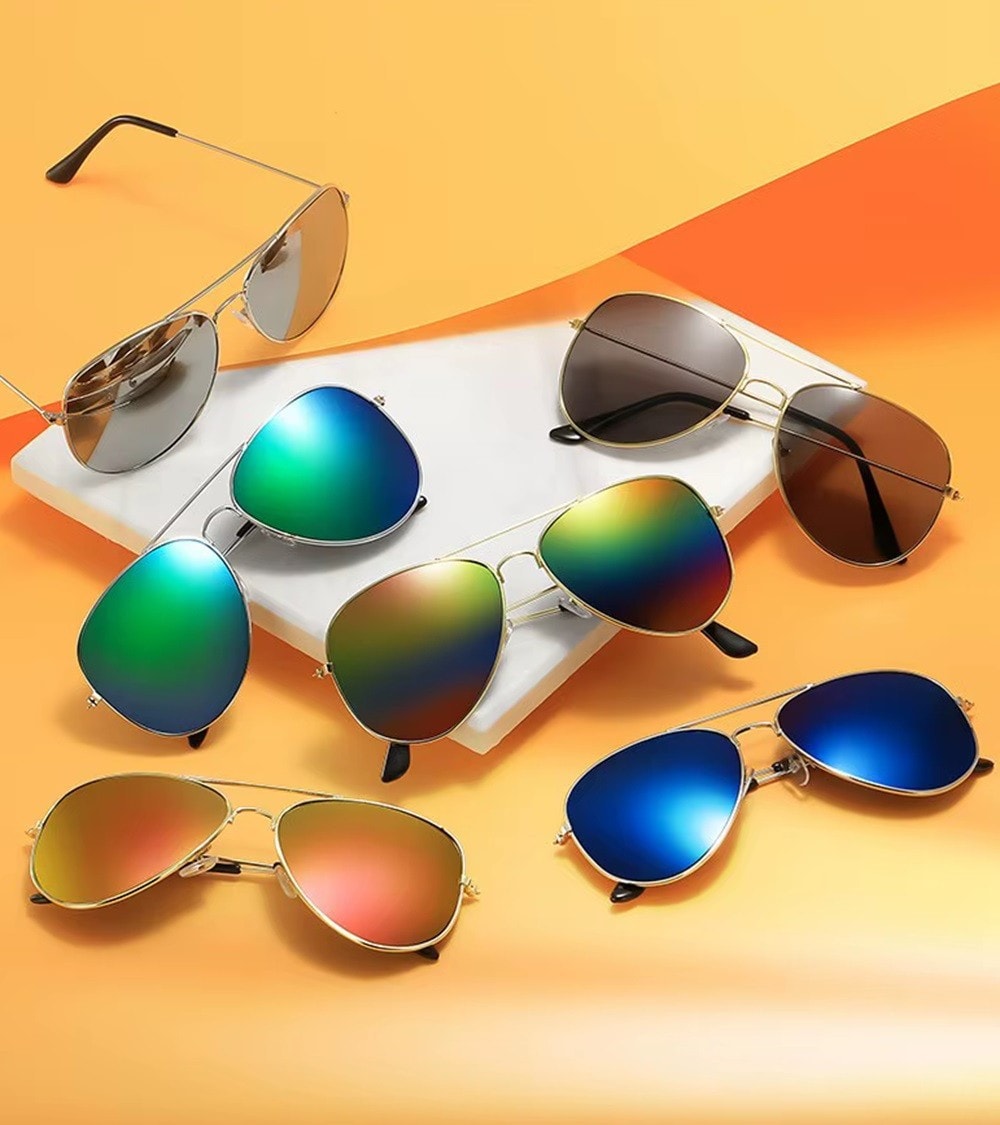 Retro Aviation Pilot Topgun Sunglasses Vintage Style Men Womens Unisex UV400