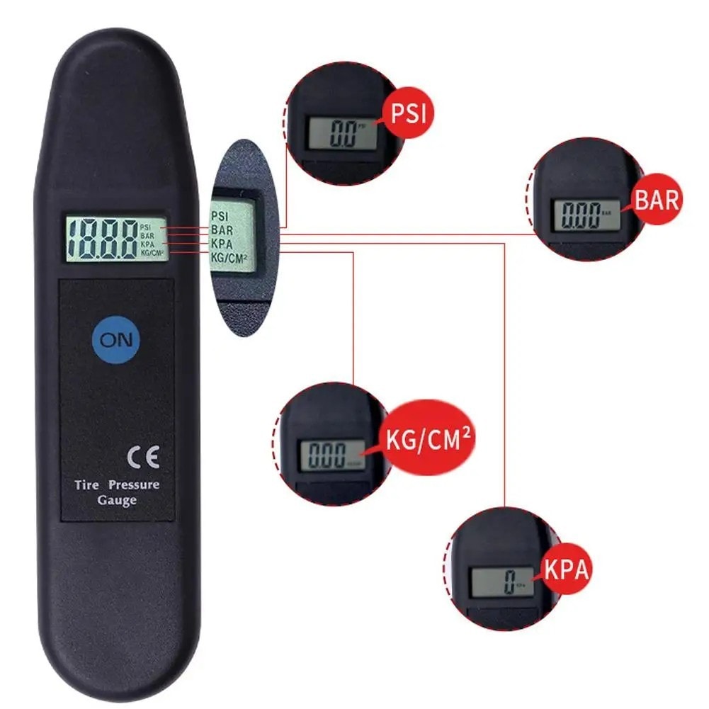 Digital Air Pressure Gauge PSI with LCD Display for Bike Car Van Motorcycle Tyre