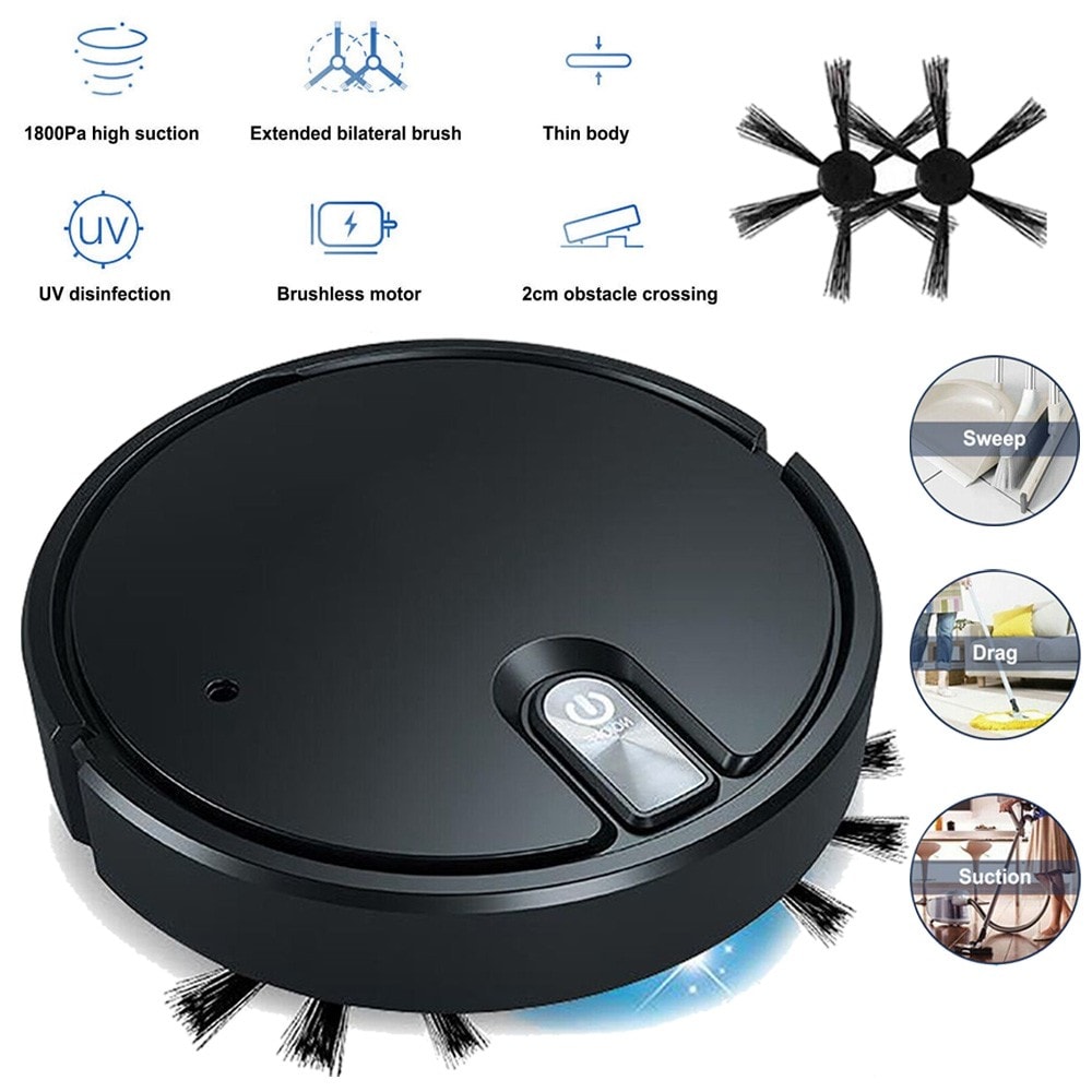 Smart Robot Vacuum Cleaner Automatic Sweeper Floor Clean Rechargeable UK