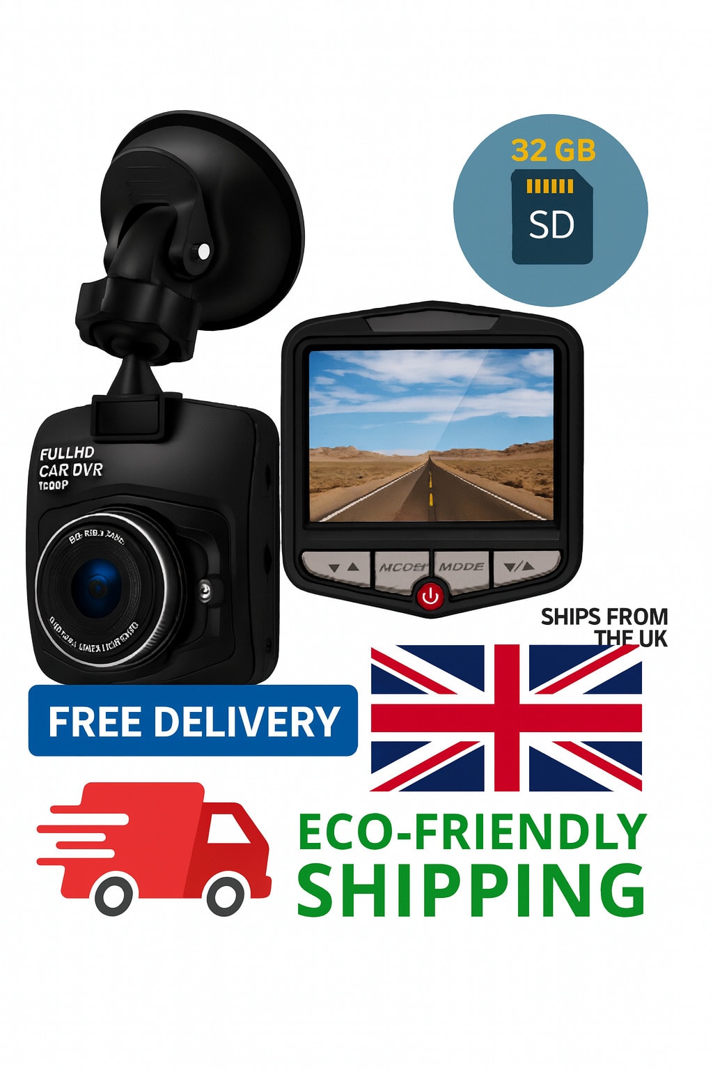 Dash Cam Car DVR Front or Rear Camera Full HD 1080P Night Vision Dual Recorder