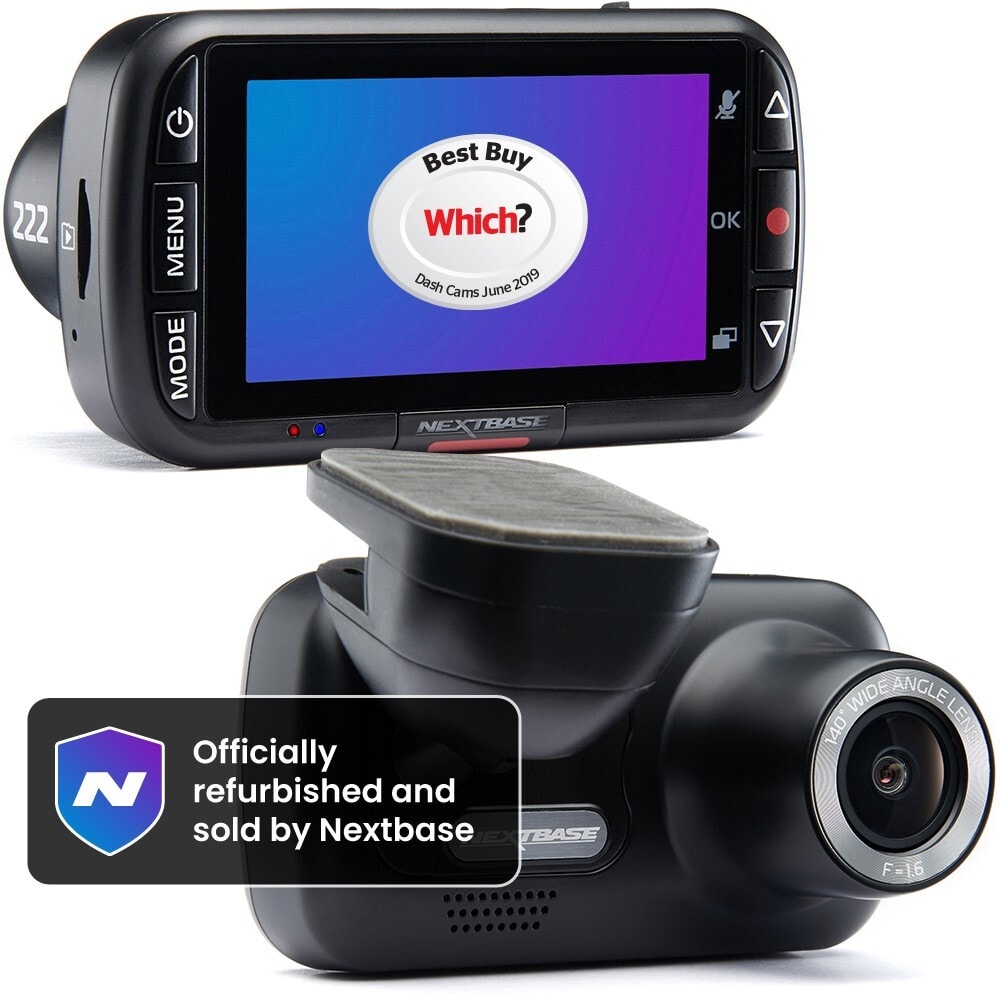 Nextbase 222 Dash Cam Full 1080p 30fps HD Recording 6 Lane Viewing Angle