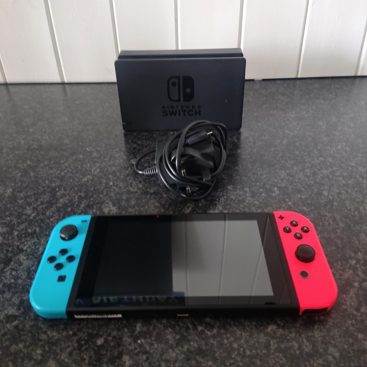 Nintendo Switch Handheld Console with Dock & Neon Blue/Red Joy-Con Fully tested